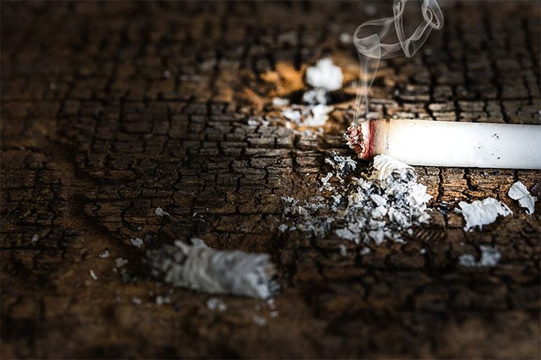 Cigarette burning increase the odds of your house burning down twice