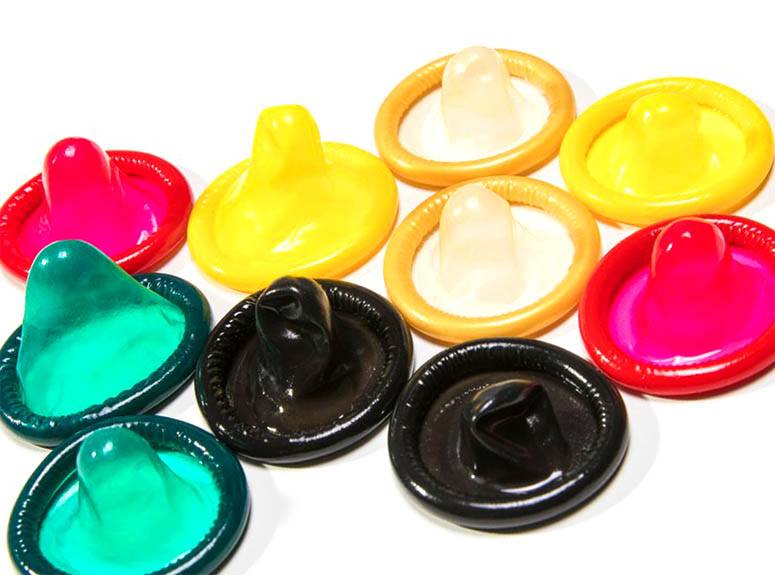 Many opened condoms